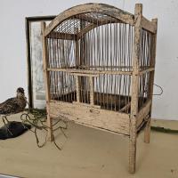 2 cage a oiseau beige